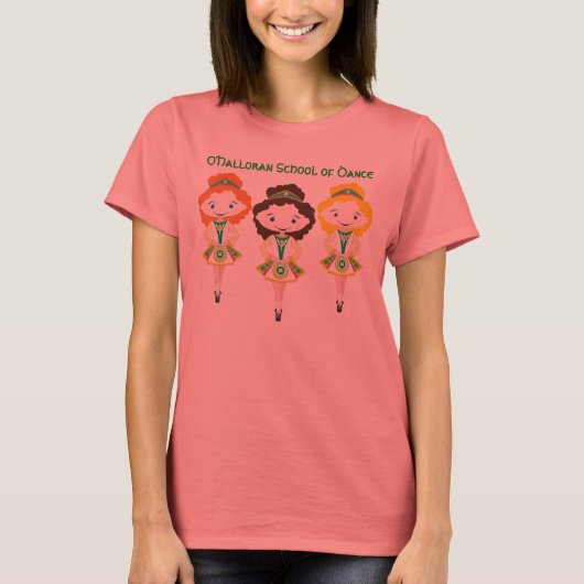 KIDLETS Ierse danseres dansschool groep trio T-shirt (Voorkant)