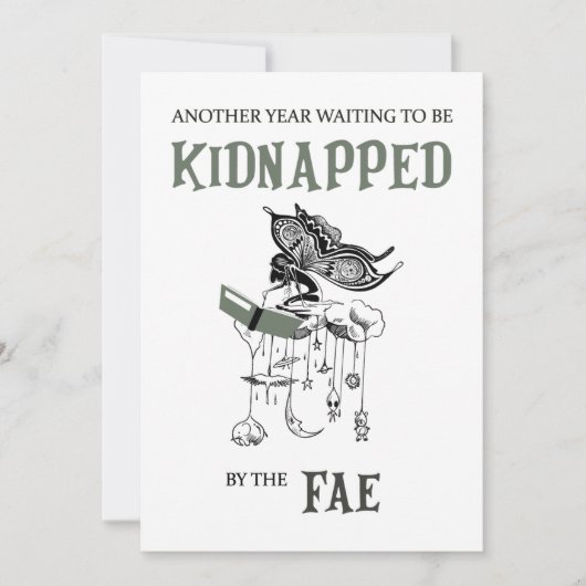 Kidnapped by the Fae - Book Birthday Card Feestdagenkaart (Voorkant)