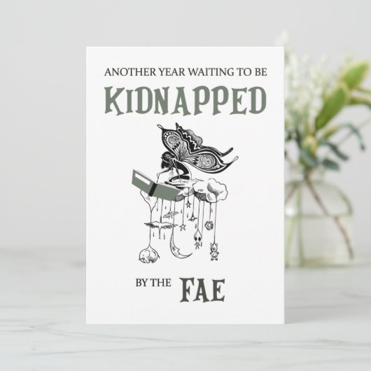 Kidnapped by the Fae - Book Birthday Card Feestdagenkaart (Staand voorkant)