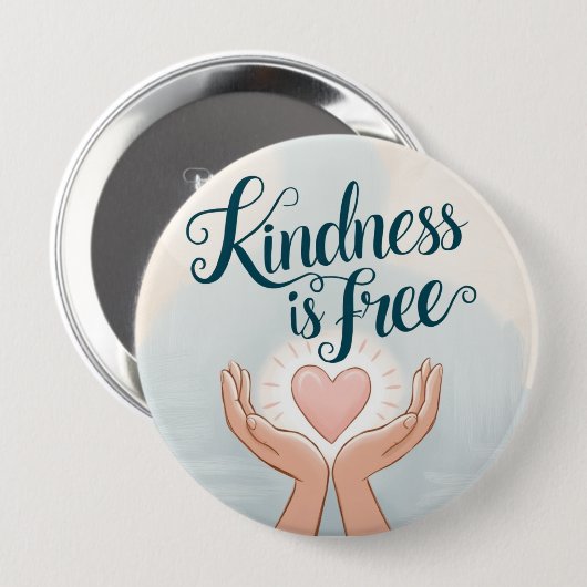 kidness is free ronde button 4,0 cm (Voorkant /achterkant)
