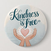 kidness is free ronde button 4,0 cm (Voorkant)