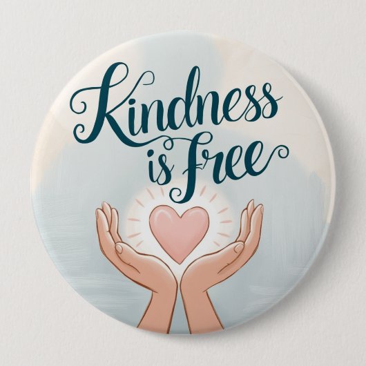 kidness is free ronde button 4,0 cm (Voorkant)