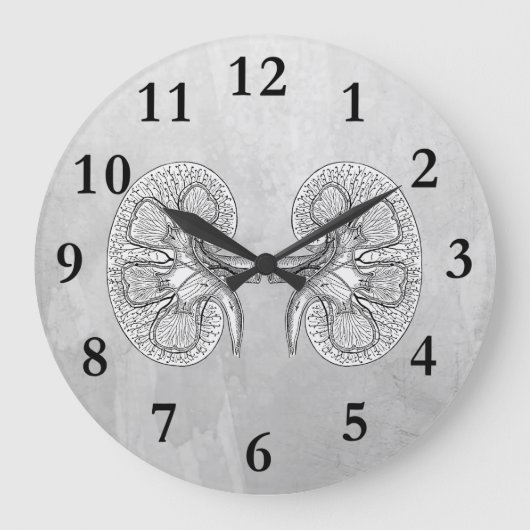 KIDNEY 2 TEKENEN GROTE KLOK (Voorkant)