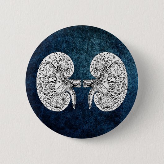 KIDNEY 2 TEKENEN RONDE BUTTON 5,7 CM (Voorkant)