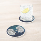 KIDNEY 2 TEKENEN ZANDSTEEN ONDERZETTER (Zijkant)