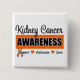 Kidney Cancer Awareness Badge Vierkante Button 5,1 Cm