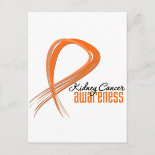 Kidney Cancer Awareness Grunge Oranje Ribbon Briefkaart