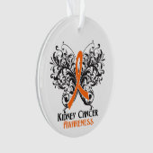 Kidney Cancer Awareness Oranje Ribbon Butterfly Ornament (voorkant)