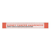 Kidney Cancer Awareness Pattern Grosgrain Lint (Voorkant)