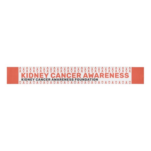 Kidney Cancer Awareness Pattern Grosgrain Lint (Voorkant)
