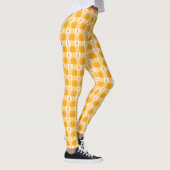 Kidney Cancer Awareness Plaid Orange Ribbon Leggings (Rechts)