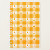 Kidney Cancer Awareness Plaid Planner, Orange Planner (Voorkant)