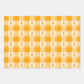 Kidney Cancer Awareness Plaid Wrapping Paper (Voorkant)