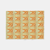 Kidney Cancer Awareness Ribbon Soft Fleece Blanket (Voorkant (Horizontaal))