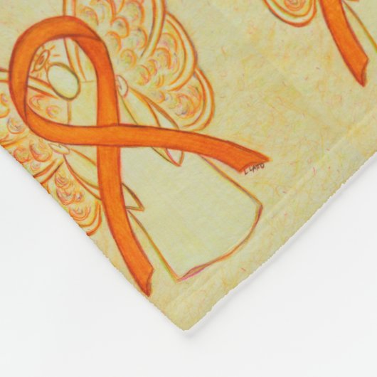 Kidney Cancer Awareness Ribbon Soft Fleece Blanket (Hoek)