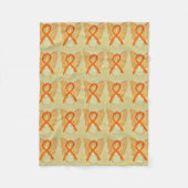 Kidney Cancer Awareness Ribbon Soft Fleece Blanket (Voorkant)