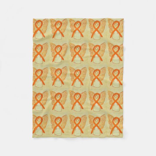 Kidney Cancer Awareness Ribbon Soft Fleece Blanket (Voorkant)