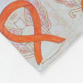 Kidney Cancer Awareness Ribbon Soft Fleece Blanket (Hoek)