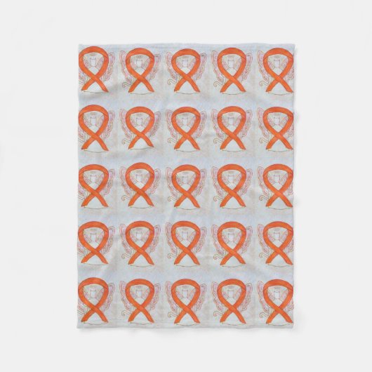 Kidney Cancer Awareness Ribbon Soft Fleece Blanket (Voorkant)