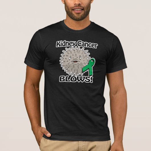 Kidney Cancer Blows Awareness Design T-shirt (Voorkant)
