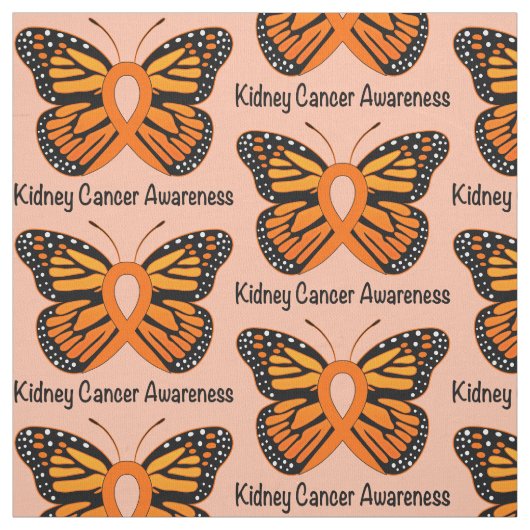 Kidney Cancer Butterfly of Hope Stof (Swatch)