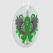 Kidney Cancer Cool Awareness Wings Ornament (voorkant)