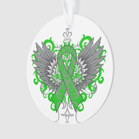 Kidney Cancer Cool Awareness Wings Ornament (voorkant)