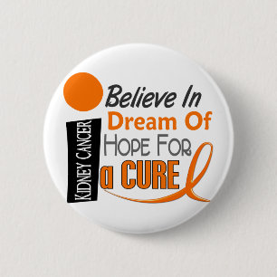 Kidney Cancer GELEVE DREAM HOPE (Oranje lint) Ronde Button 5,7 Cm