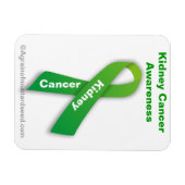 Kidney Cancer Green Ribbon Magneet (Horizontaal)