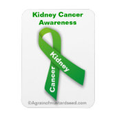 Kidney Cancer Green Ribbon Magneet (Verticaal)