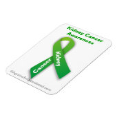 Kidney Cancer Green Ribbon Magneet (Linkerzijde)