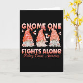 Kidney Cancer Orange Ribbon Gnome Kaart (Gele Bloem)