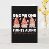 Kidney Cancer Oranje Ribbon Gnome Kaart (Gele Bloem)