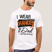 Kidney Cancer Ribbon Dad T-shirt (Voorkant)