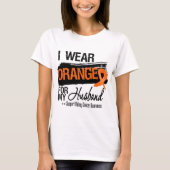 Kidney Cancer Ribbon Husband T-shirt (Voorkant)