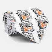 Kidney Cancer Warrior Collage (Oranje) Stropdas (Opgerold)
