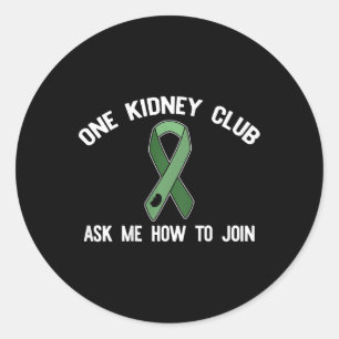 Kidney Club Vraag me hoe je bij orgaandonormeme ku Ronde Sticker