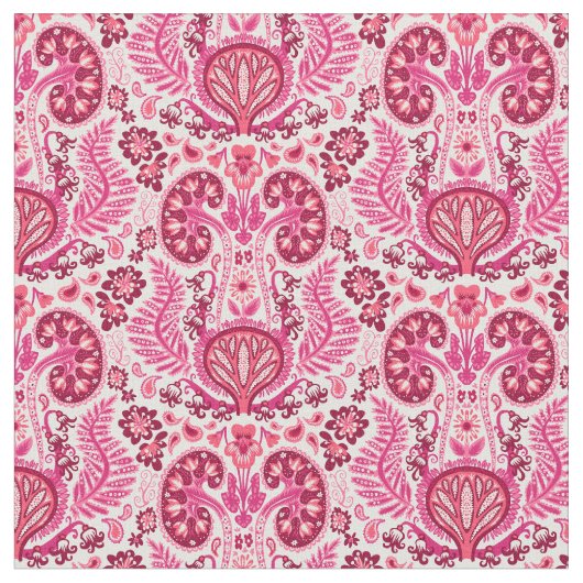 Kidney Damask in Pink Stof (Close Up)