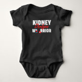 Kidney Dialysis Warrior Kidney Recipient Matching Romper (Voorkant)