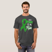 Kidney Disease Awareness Her Fight Green Ribbon T-shirt (Voorkant volledig)