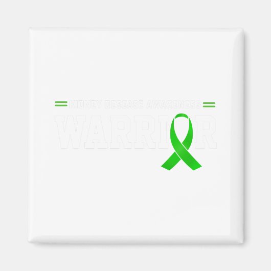 Kidney Disease Awareness Warrior Support Month GRE Magneet (Voorkant)