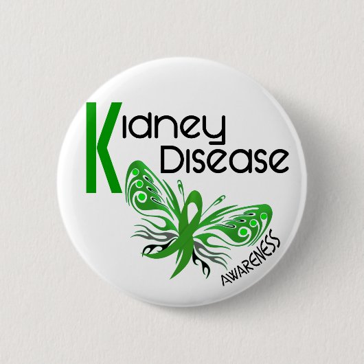Kidney Disease BUTTERFLES 3.1 Ronde Button 5,7 Cm (Voorkant)