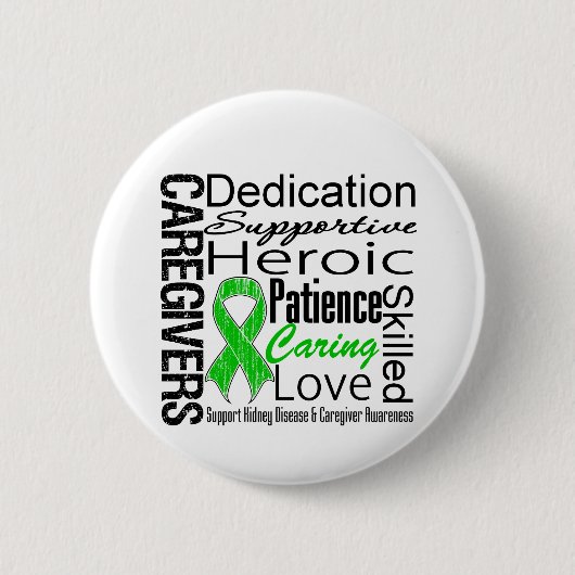Kidney Disease Caregivers Collage Ronde Button 5,7 Cm (Voorkant)