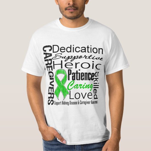 Kidney Disease Caregivers Collage T-shirt (Voorkant)
