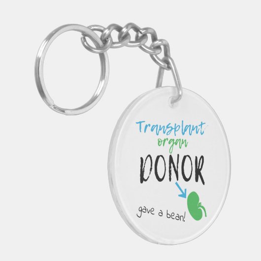 Kidney Donor Gave a Bean Sleutelhanger (Voorkant Links)