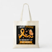 Kidney Leukemia Cancer Awareness I Draag Oranje, b Tote Bag (Achterkant)