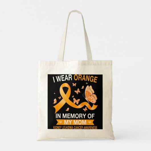Kidney Leukemia Cancer Awareness I Draag Oranje, b Tote Bag (Achterkant)