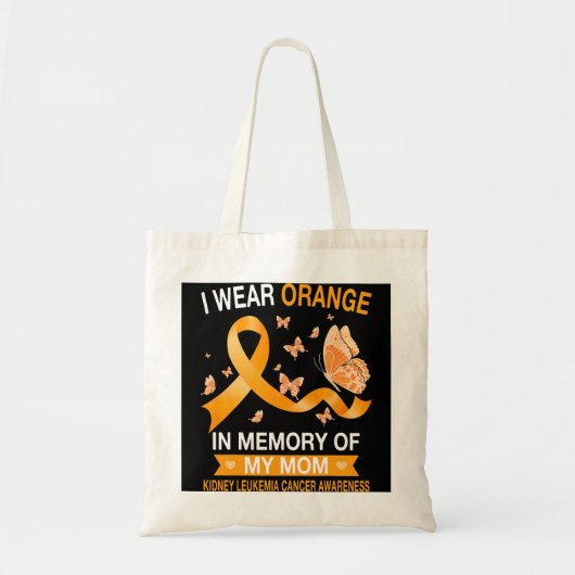 Kidney Leukemia Cancer Awareness I Draag Oranje, b Tote Bag (Voorkant)