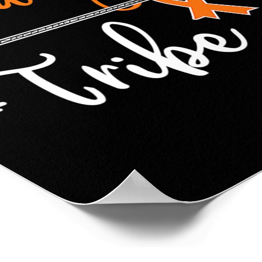 Kidney Leukemia Cancer Awareness Oranje Ribbon Tri Poster (Hoek)