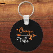 Kidney Leukemia Cancer Awareness Oranje Ribbon Tri Sleutelhanger (Voorkant)